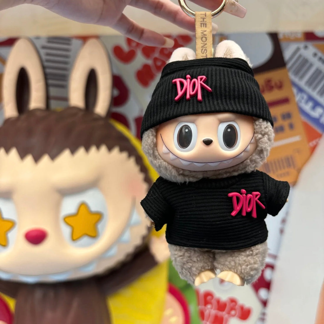 Dior-Inspired Pure Cotton Doll Outfit – Black Series with Hat & Clothes(Doll Not Included)