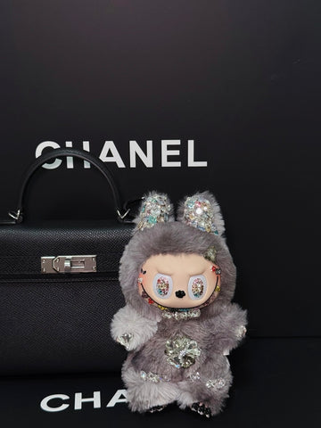 Pre-Order: “True Me” Labubu Sparkle Edition – Swarovski-Encrusted Heavy Detail Charm (Ships in 10–15 Days)