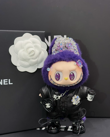 Pre-Order: Authentic Standing Labubu Plush Doll Charm – Handmade with Swarovski Crystals (7–10 Days)