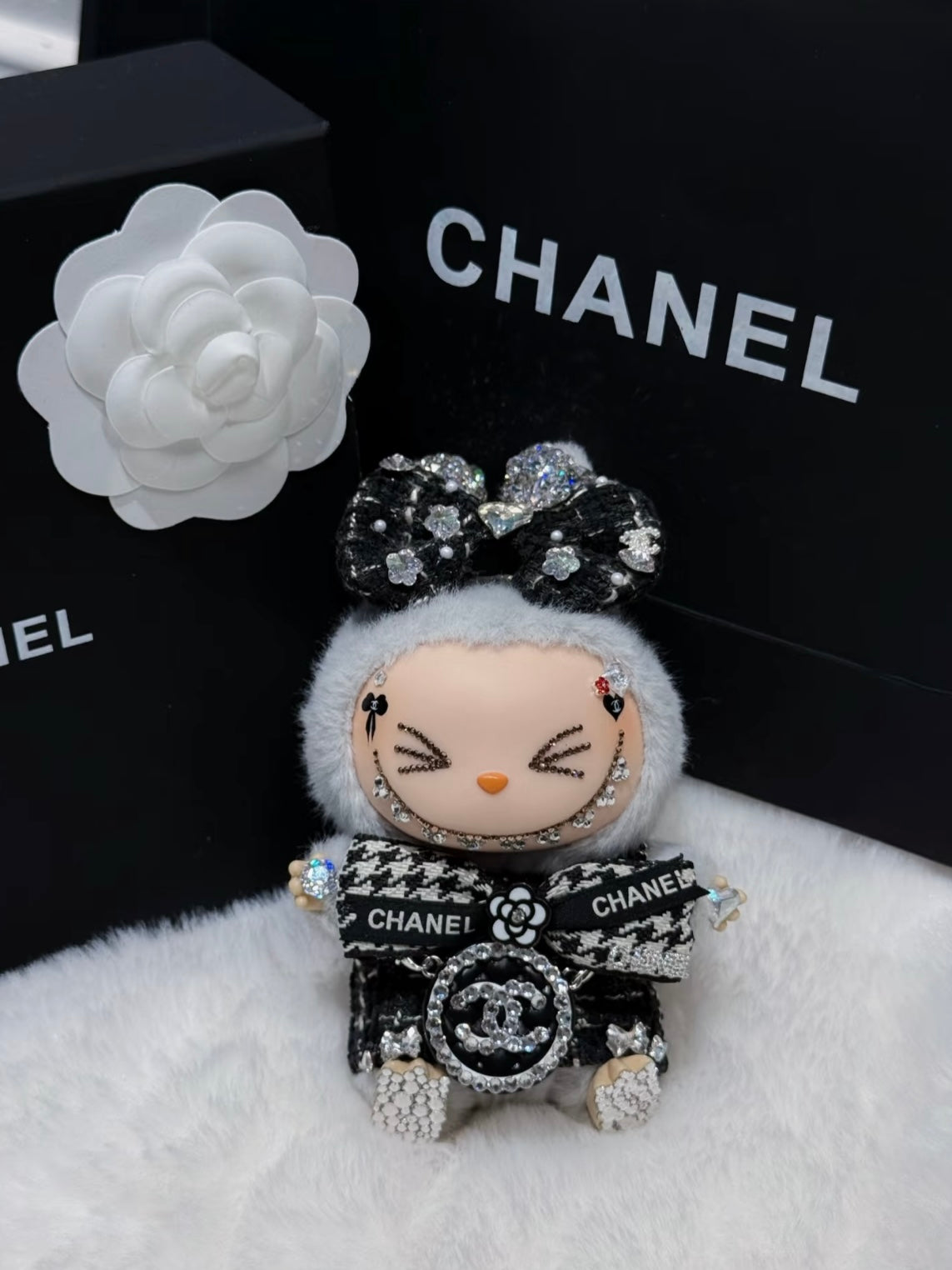 Custom Sitting Labubu Charm – Handmade from Authentic Figure | One-of-a-Kind Collectible