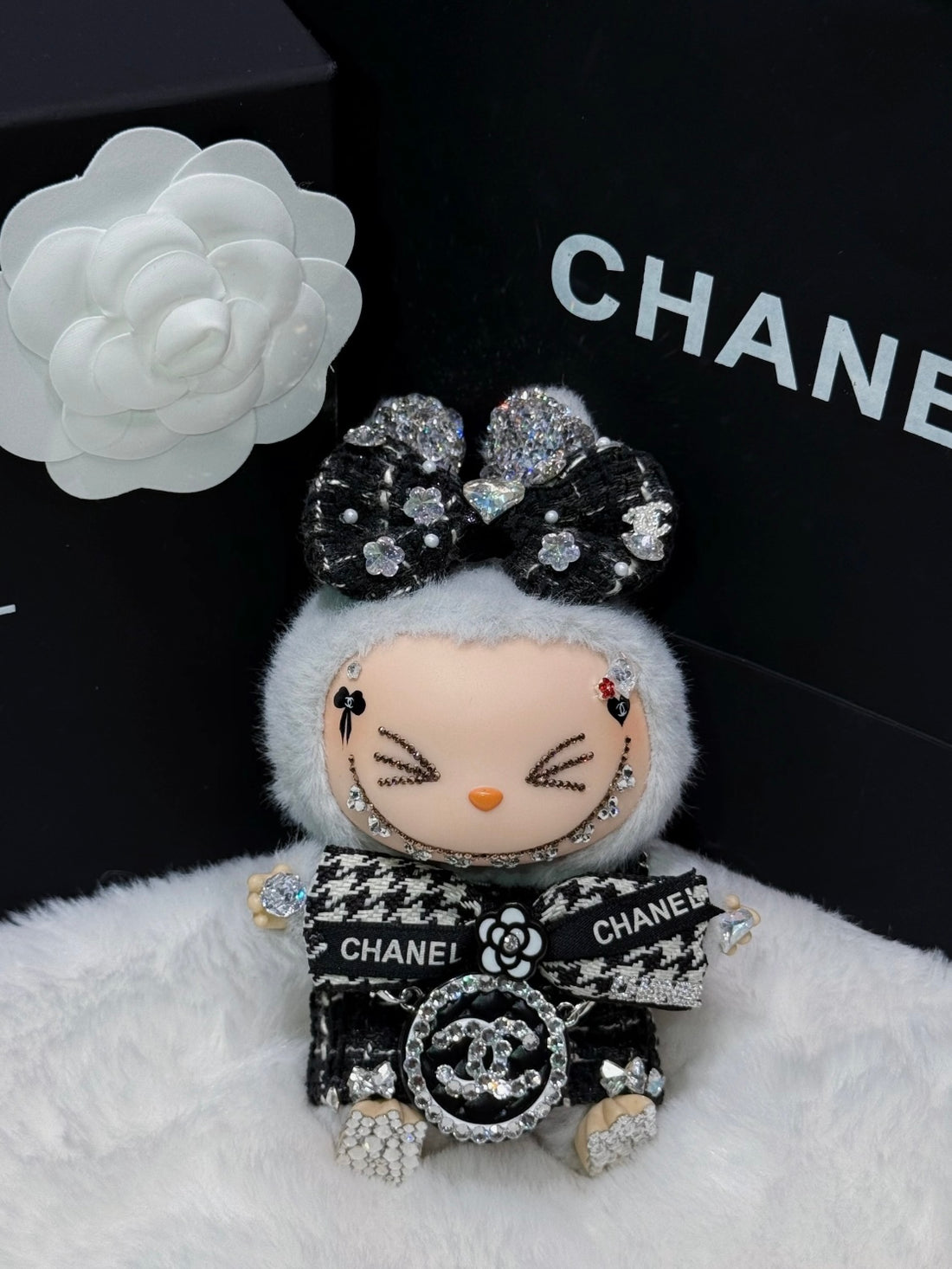 Custom Sitting Labubu Charm – Handmade from Authentic Figure | One-of-a-Kind Collectible
